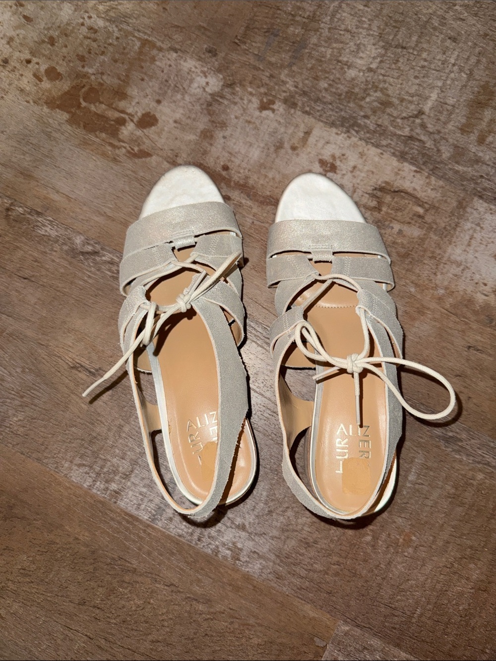 Naturalizer Silver Suede Gladiator Women's Sandals